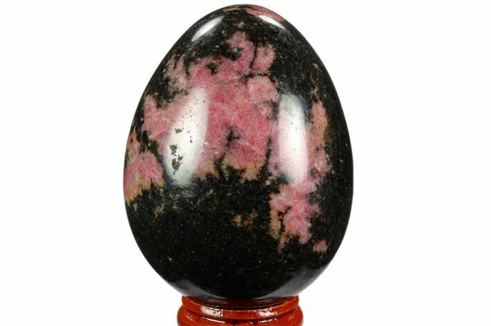 Polished Rhodonite Egg - Madagascar #124115